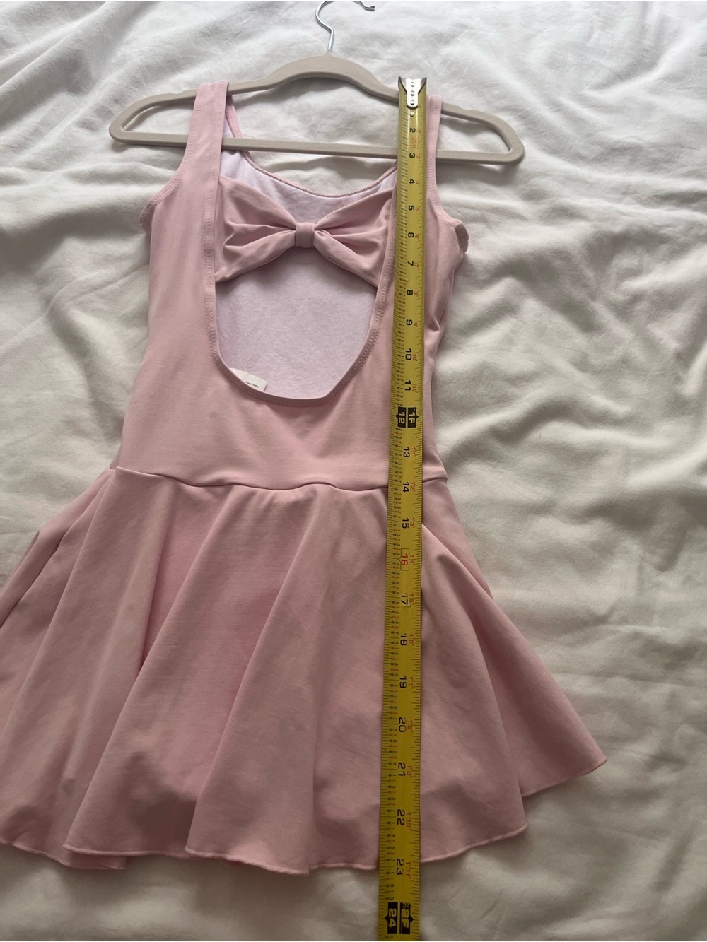 So Danca Ballet Dance Child Tank Dress Leotard Bow on Back Pink Size 2A 12-14 - Picture 11 of 11